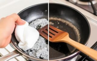 отмыть сковороду